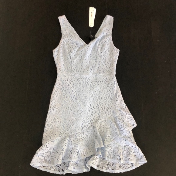 Aqua Dresses & Skirts - Aqua lace blue mini dress